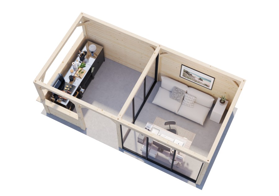 Altana nowoczesna LENNA116, 5.88x3.0m [set 407, seria CONNECT]