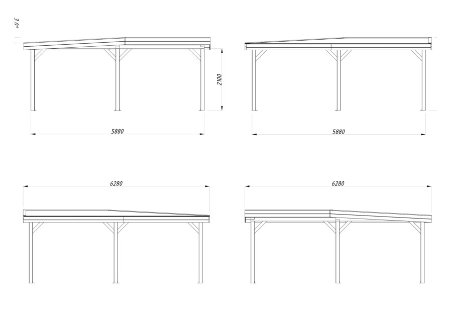 Altana ogrodowa LENNA249, 5.88x5.88m [seria CONNECT]