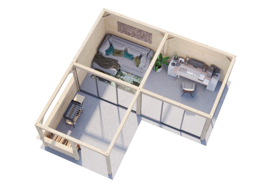 Altana nowoczesna LENNA249, 5.88x5.88m [set 423, seria CONNECT]