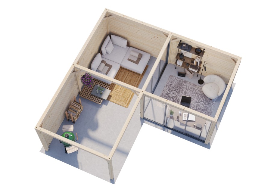 Altana nowoczesna LENNA249, 5.88x5.88m [set 712, seria CONNECT]