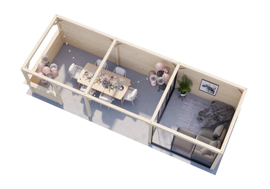 Altana nowoczesna LENNA249, 8.76x3.0m [set 715, seria CONNECT]