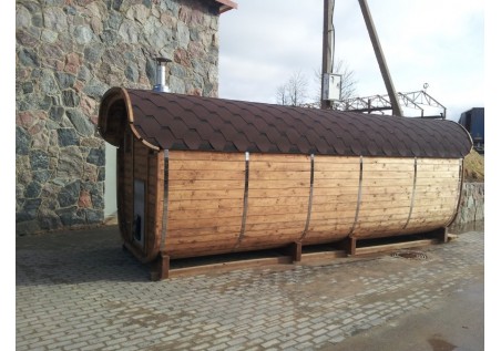 Sauna ogrodowa beczka dł. 5,5m / fi 2,3
