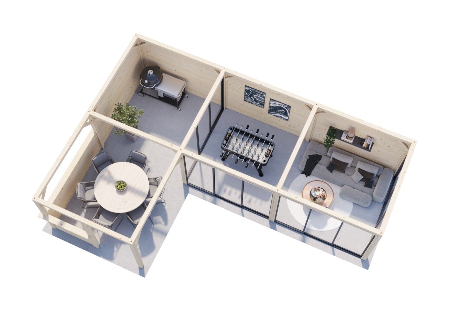 Altana nowoczesna LENNA332, 8.76x5.88m [set 721, seria CONNECT]