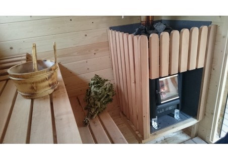 Sauna beczka z bocznym wejściem dł. 4,0m / fi 2,3