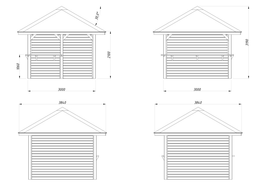 Pawilon handlowy BIANCA83 3.0x3.0m [set 103, seria CONNECT]