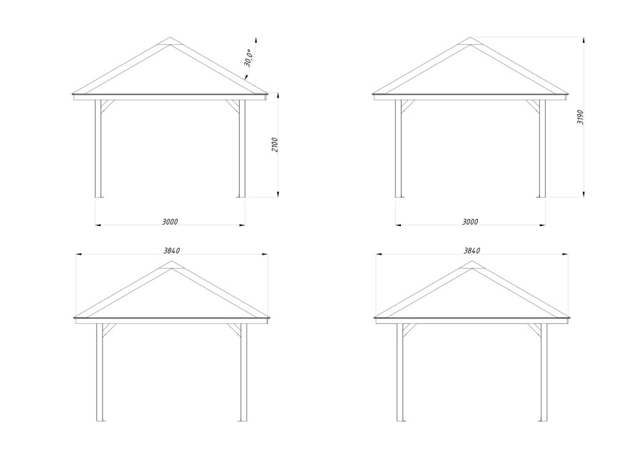 Altana ogrodowa BIANCA83 3.0x3.0m [seria CONNECT]