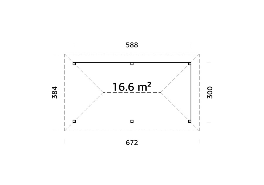 Altana ogrodowa BIANCA166 5.88x3.0m [set 109, seria CONNECT]