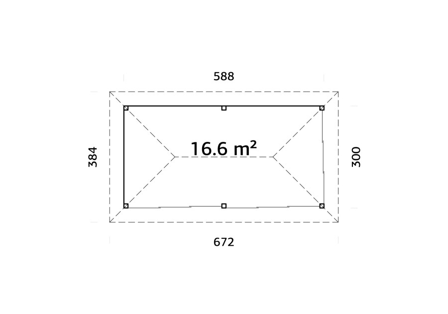 Altana nowoczesna BIANCA166 5.88x3.0m [set 502, seria CONNECT]