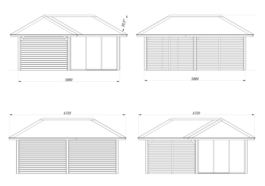 Altana nowoczesna BIANCA249 5.88x5.88m [set 211, seria CONNECT]