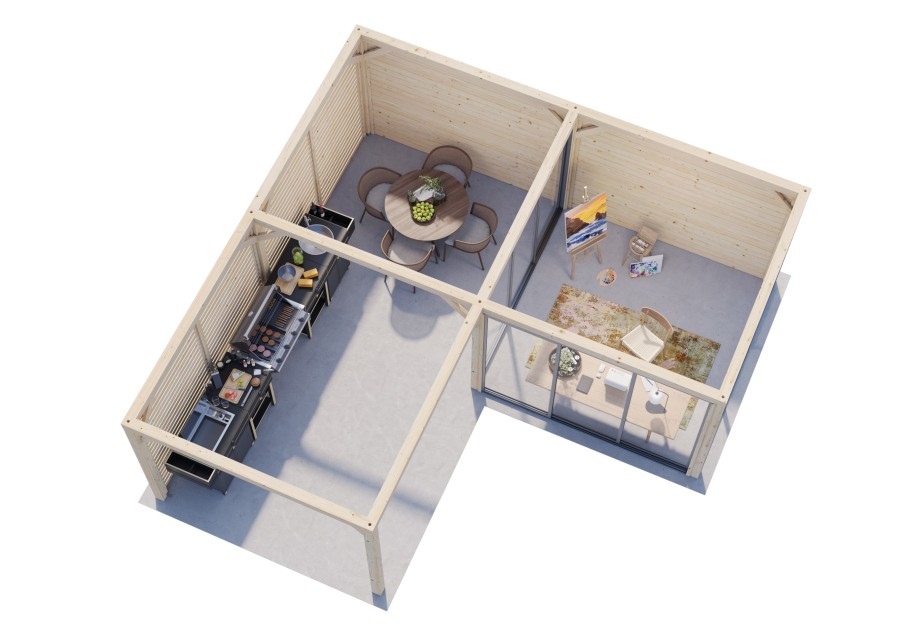 Altana nowoczesna BIANCA249 5.88x5.88m [set 211, seria CONNECT]