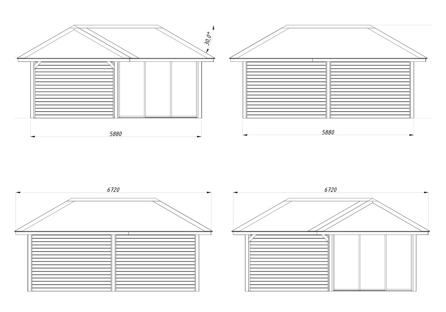 Altana nowoczesna BIANCA249 5.88x5.88m [set 212, seria CONNECT]