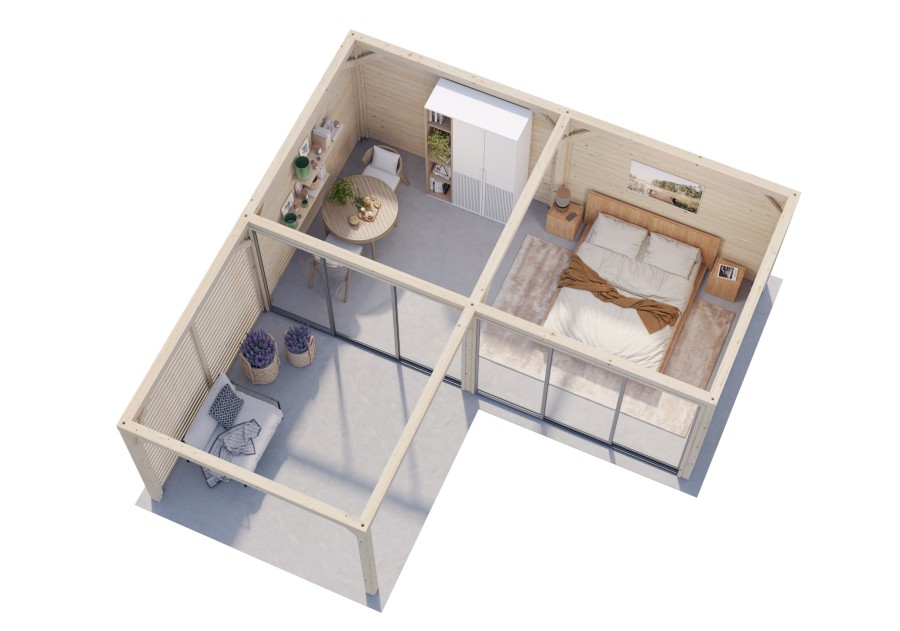 Altana nowoczesna BIANCA249 5.88x5.88m [set 213, seria CONNECT]