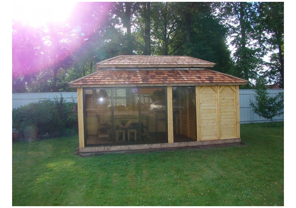 Altana Fiesta7, 3.0x6.0m aluminiowe drzwi przesuwne Altana Fiesta7, 3.0x6.0m aluminiowe drzwi przesuwne