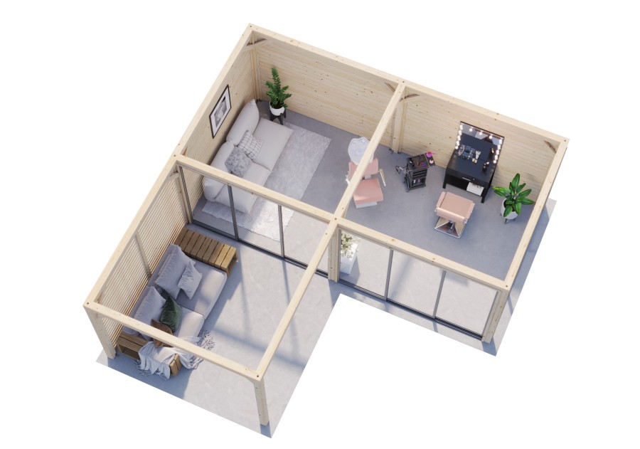 Altana nowoczesna BIANCA249 5.88x5.88m [set 514, seria CONNECT]