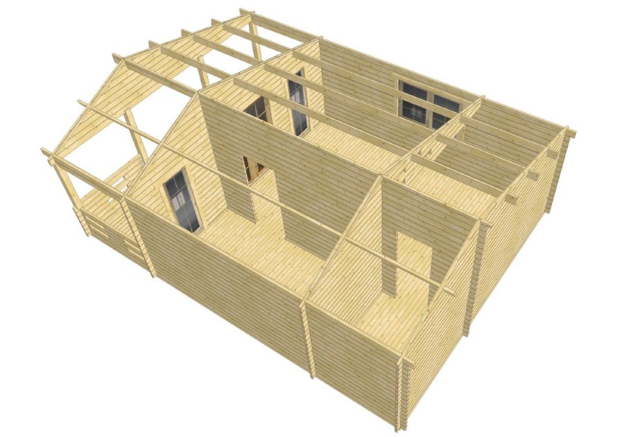 Domek letniskowy WENECJA1 6.0x6.0m 45mm
