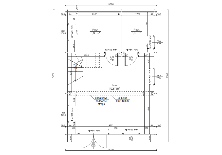 Domek letniskowy IBIZA3 5.0x7.0m 70mm