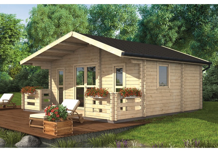 Domek letniskowy BARCELONA 6.0x4.5m 45mm