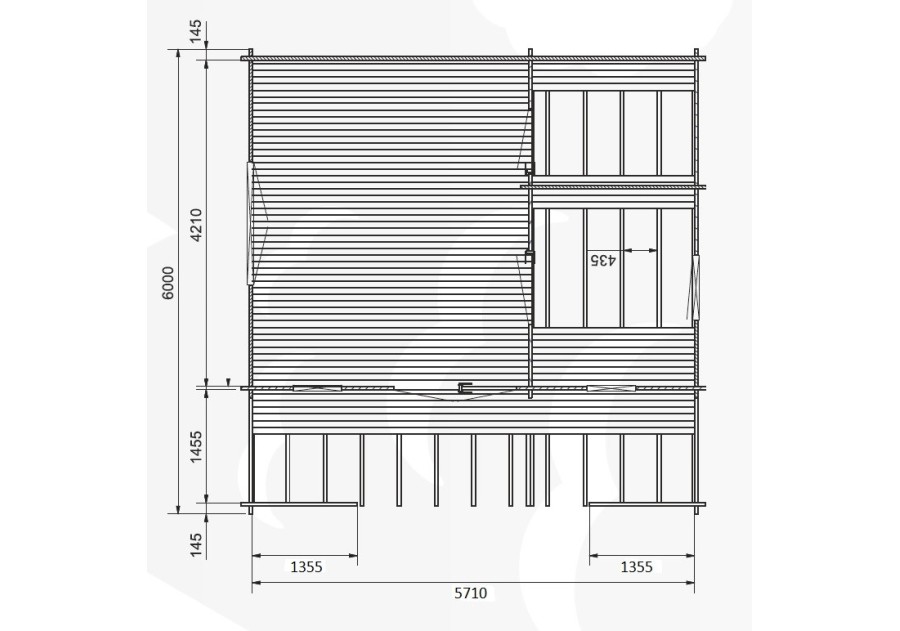 Domek letniskowy BARCELONA 6.0x4.5m 45mm