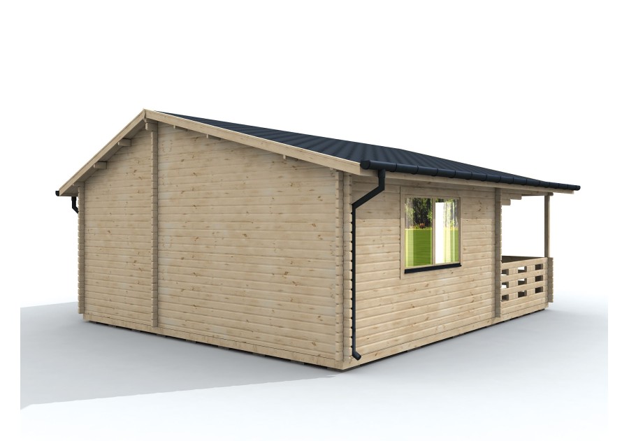 Domek letniskowy BARCELONA 6.0x4.5m 58mm + 2.5m taras