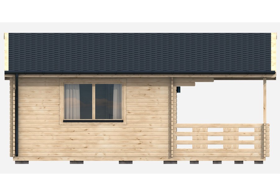 Domek letniskowy BARCELONA 6.0x4.5m 70mm + 2.5m taras