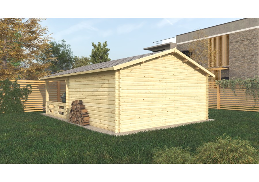 Domek letniskowy MADRYT 5.0x4.0m 45mm + taras