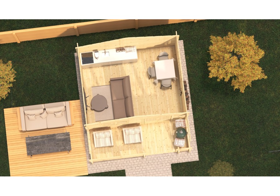 Domek WINDSOR, 5.0x4.0m 44mm