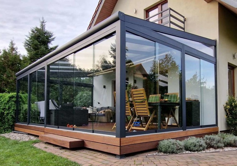 Ogród zimowy MODERN PRO 7.06x3.50m dach szklany