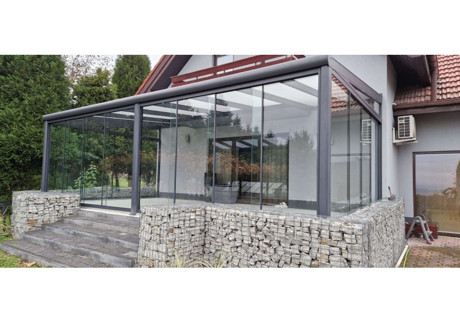 Ogród zimowy MODERN PRO 8.06x3.50m dach szklany