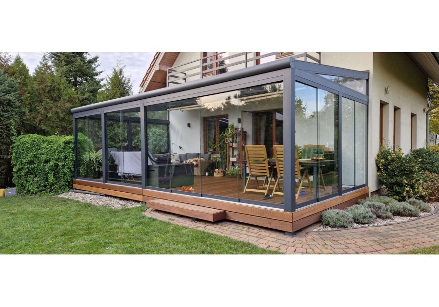 Ogród zimowy MODERN PRO 11.06x3.50m dach szklany