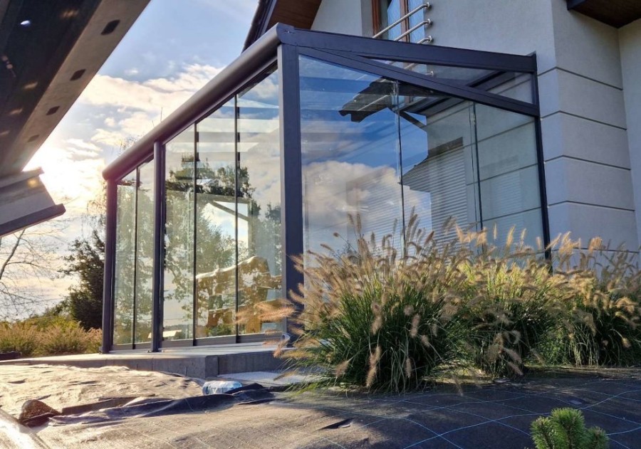 Ogród zimowy MODERN PRO 12.06x3.50m dach szklany