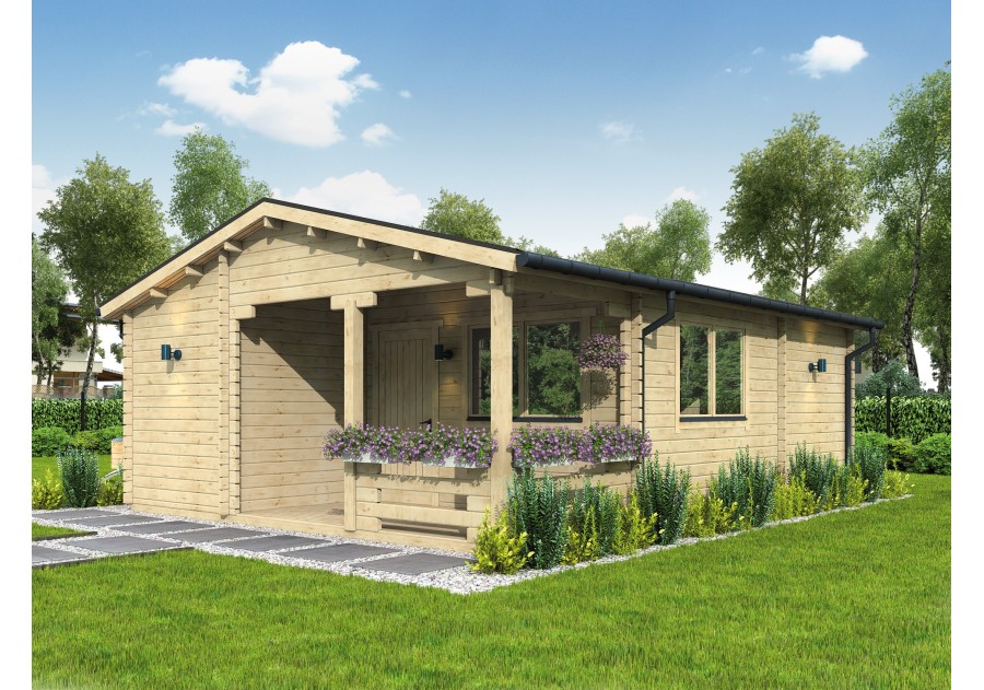 Domek letniskowy MIAMI2 6.0x8.0m 45mm