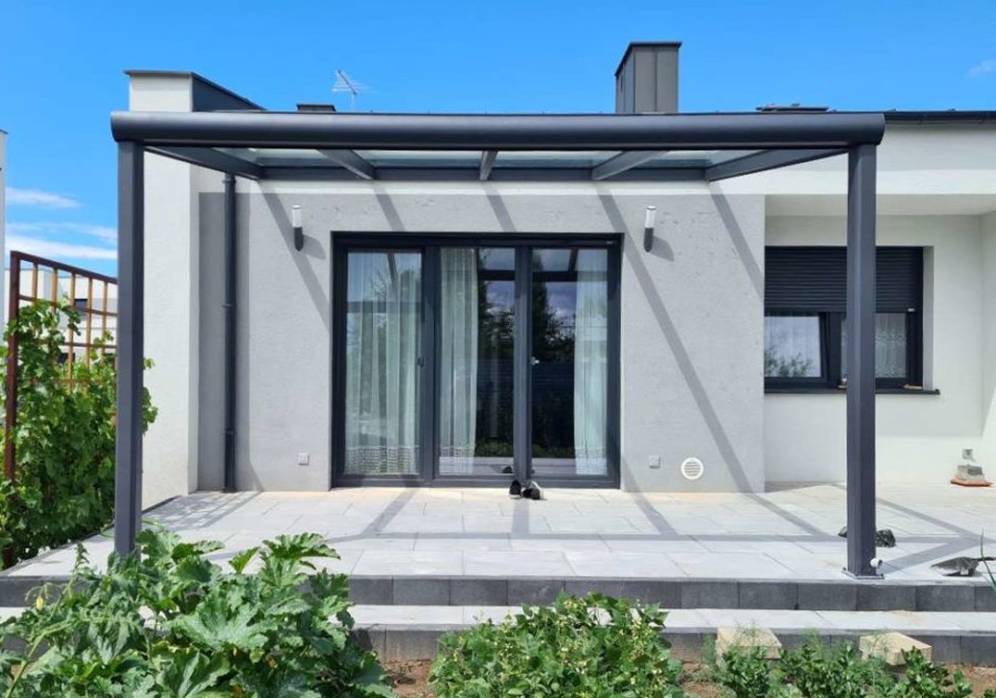 Zadaszenie tarasu MODERN PRO 5.06x4.00m dach szklany