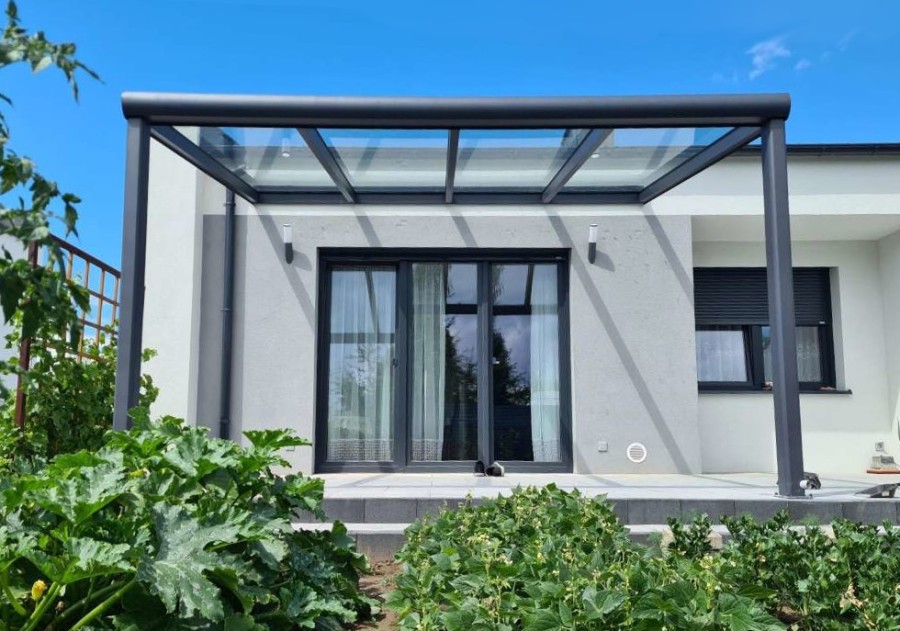 Zadaszenie tarasu MODERN PRO 3.06x4.00m dach poliwęglanowy