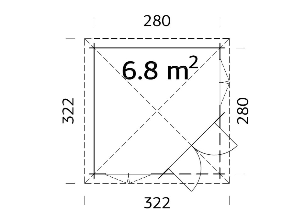 Altana drewniana MELA68 3.0x3.0m 28mm Altana drewniana MELA68 3.0x3.0m 28mm