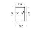 Przybudówka drewniana 1.63 x 2.35m 28mm