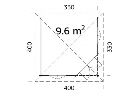 Altana drewniana MELA96 3.5x3.5m 44mm