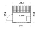 Sauna GRACE53, 2.52x2.30m 56mm