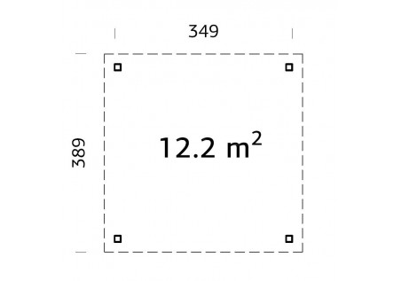 Altana ogrodowa LUCY2 3,49x3,49m