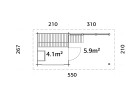 Sauna SANNA41+, 2.30x2.30m 44mm