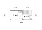Sauna SANNA41+, 2.30x2.30m 44mm