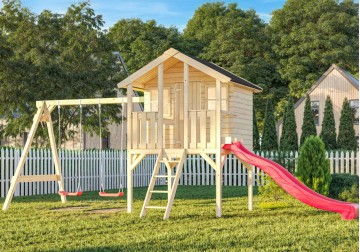 Drewniany domek dla dzieci TOBY 1,8 × 1,9 m | Domki SODAS