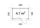 Domek ogrodowy KLARA47, 3.0x2.0m 28mm