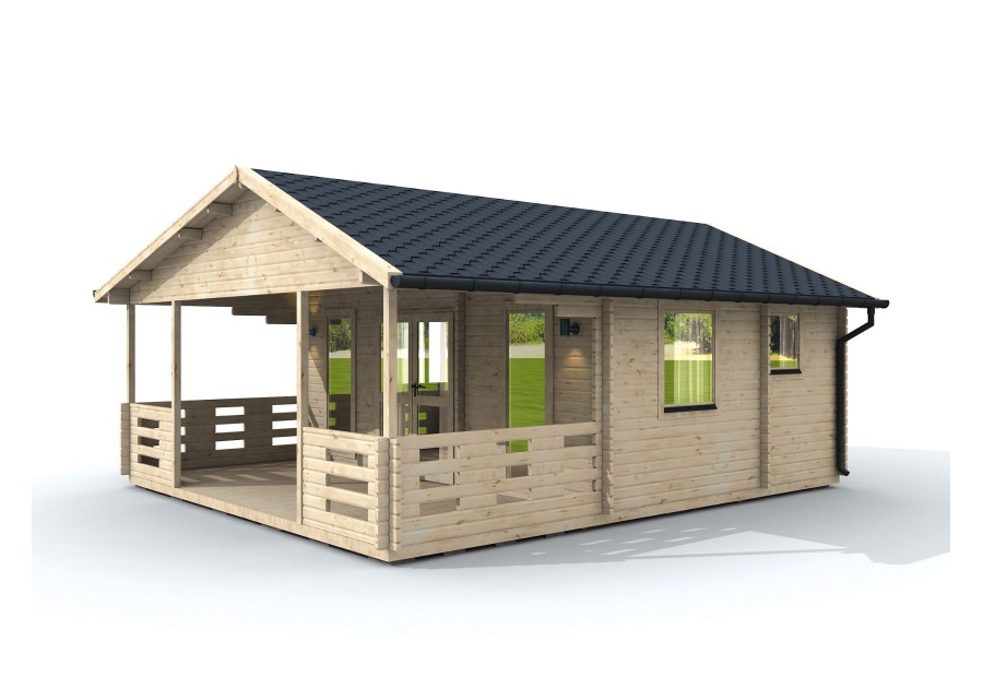 Domek letniskowy BARCELONA LITE 6.0x4.5m 44mm + 2.5m taras