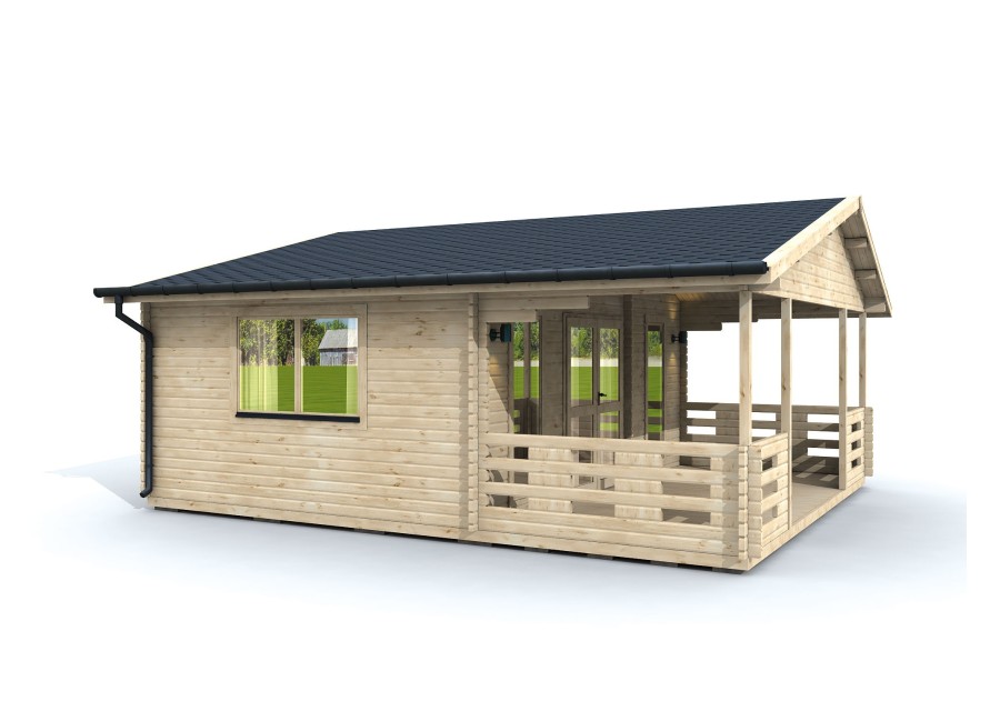 Domek letniskowy BARCELONA LITE 6.0x4.5m 44mm + 2.5m taras