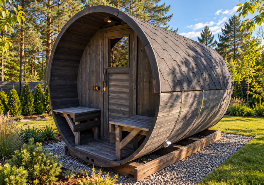 Sauna OKRĄGŁA 3,5x2,3m