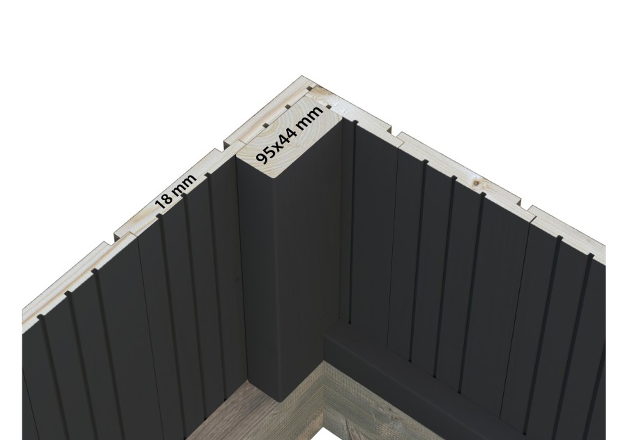 Altana nowoczesna EMILIA191 GH 5.43x4.21m RAL7012 DARK GREY
