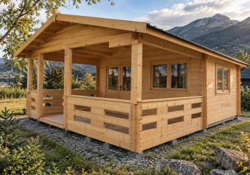 Domek letniskowy MADRYT 5.0x4.0m 45mm + taras