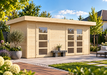 Domek ogrodowy LARA127, 4.45x2.95m 28mm