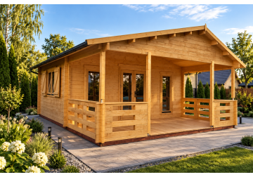 Domek letniskowy BARCELONA LITE 6.0x4.5m 44mm + 2.5m taras