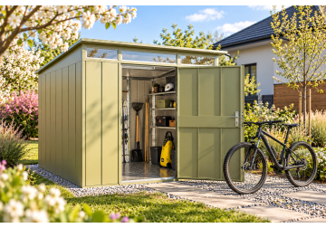Domek metalowy MODERN2, 2.38x2.38m z dachem jednospadowym